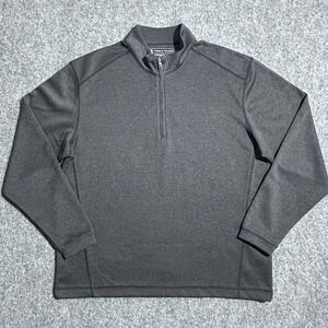 Pebble Beach Performance Mens Gray 1/4 Zip Pullover Sweatshirt Medium‎
